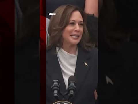 Kamala Harris speaks for first time since Biden left the Presidential race. #BBCNews #KamalaHarris