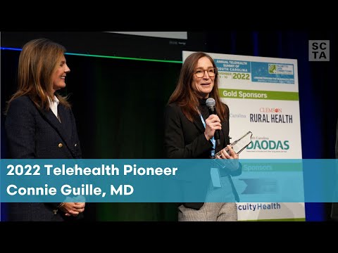 screenshot of youtube video titled 2022 Telehealth Pioneer Connie Guille, MD, Medical University of South Carolina