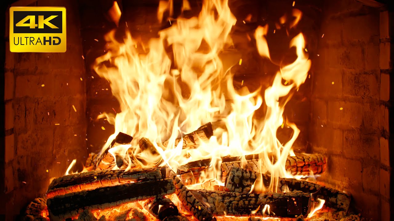 🔥 Fireplace Glow Nights (NO MUSIC) with Gentle Firelight and Whispering Crackles for Pure Calm
