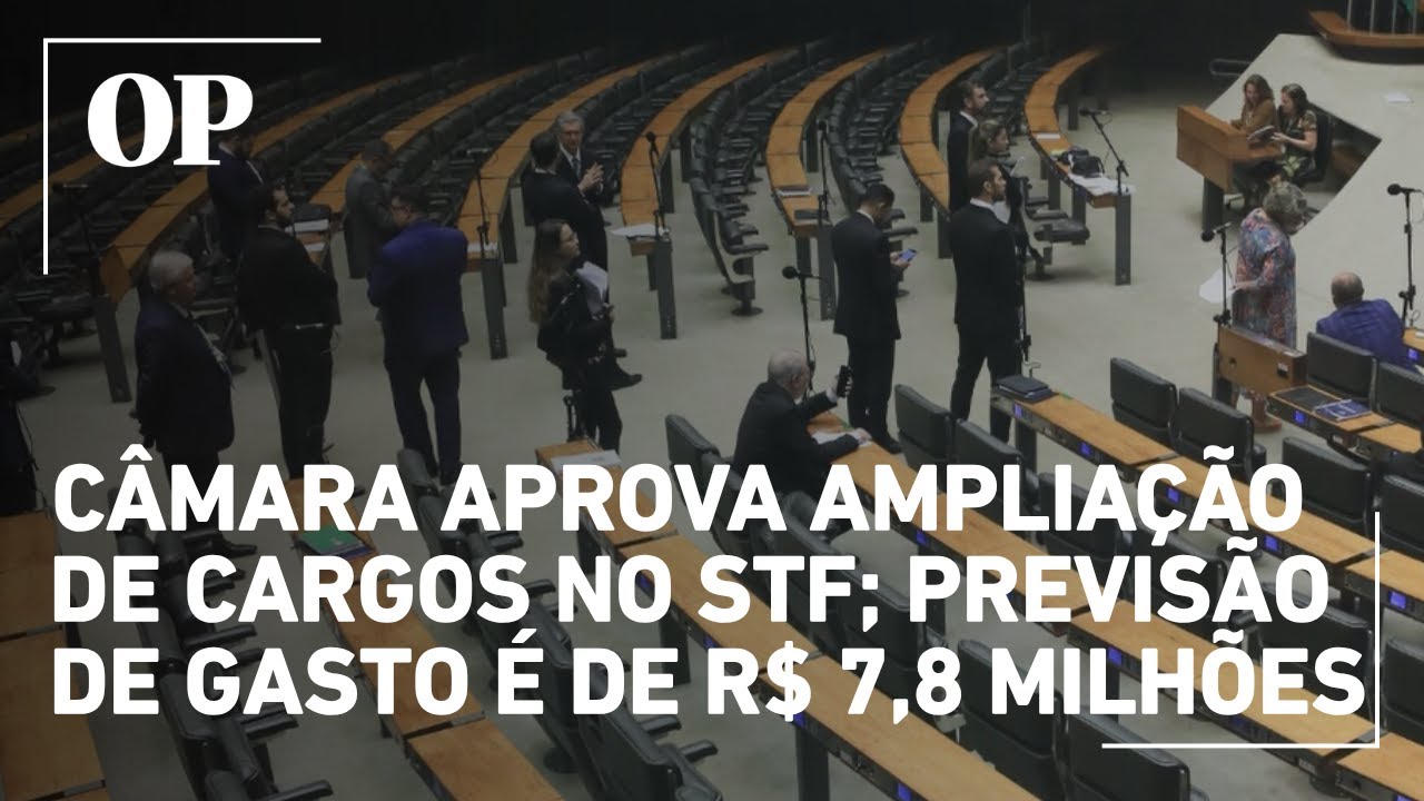 Câmara aprova ampliação de cargos no STF; previsão de gasto é de R$ 7,8 milhões