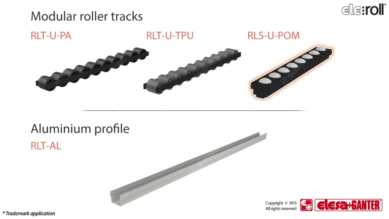 Elemente cu role pentru bandă de rulare ELEROLL video