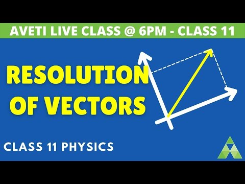 +2 Physics | Plus two first year Science | Vectors | Resolution | Aveti Learning