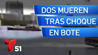Revelan video del choque entre barcaza y velero en Miami Beach: dos niñas murieron