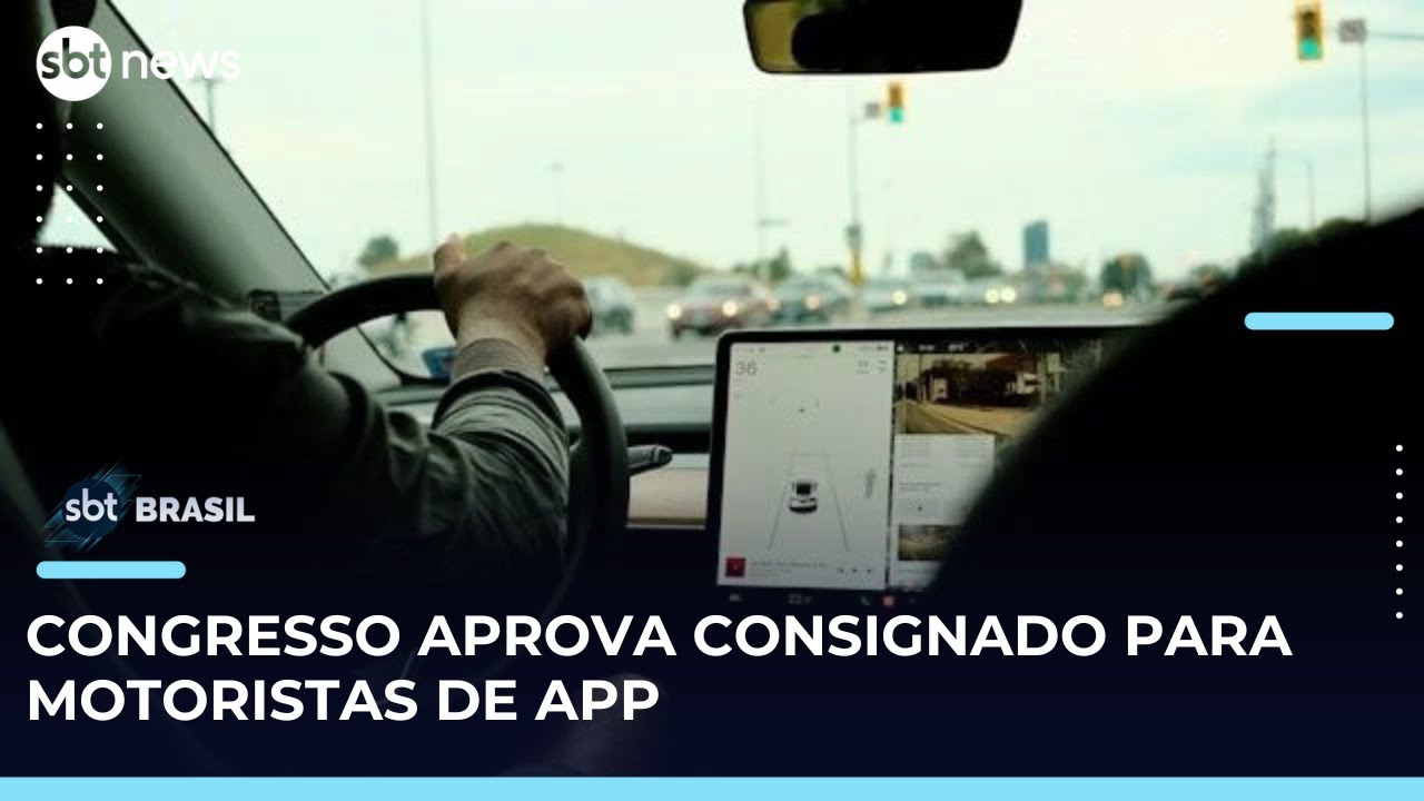 Trabalhadores por app se dividem sobre oferta de consignado aprovada no Congresso | SBTBrasil