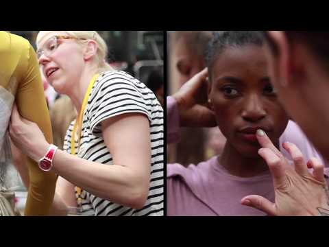 Backstage at LCF BA17 Catwalk