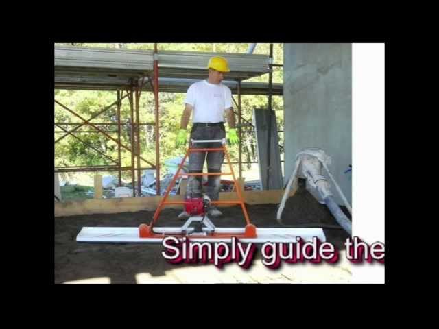 Semi Dry Concrete Vibrating Screed Finishes Concrete Floors Faster