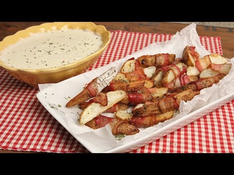 Bacon Wrapped Potatoes with Queso Blanco Dip | Ep. 1309