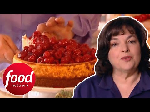 Baking A Delicious Raspberry Cheesecake For Christmas Dessert! | Barefoot Contessa Christmas Special
