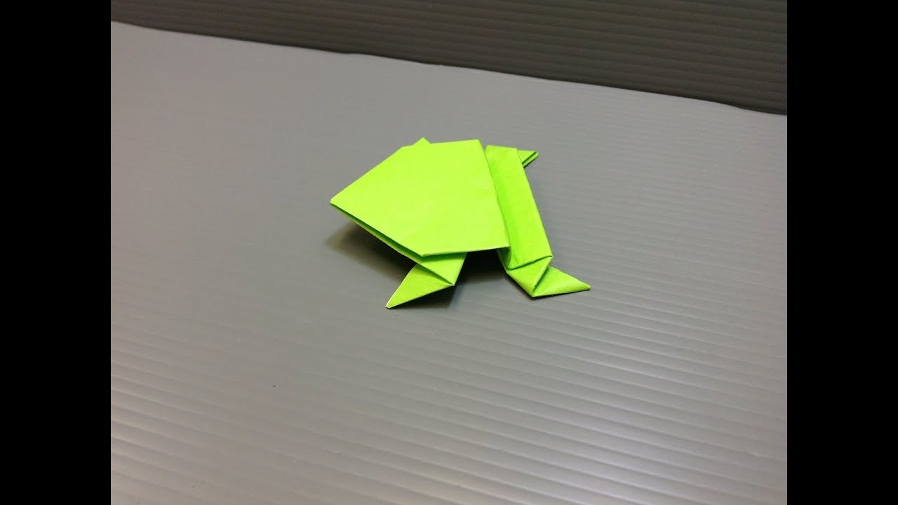 Daily Origami 003 Jumping Frog 01 YouTube