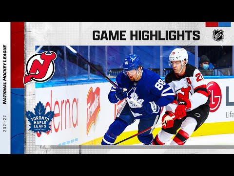Devils @ Maple Leafs 1/31/22 | NHL Highlights video clip