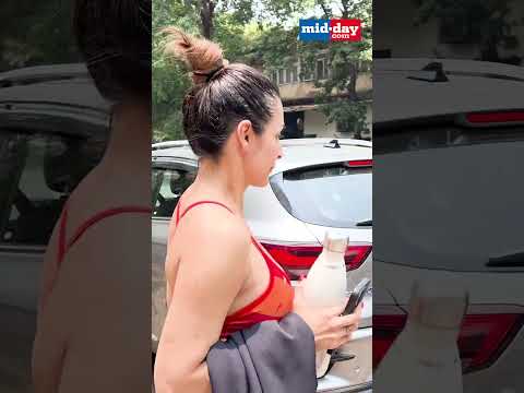 Malaika Arora Sizzles in Red at the Gym