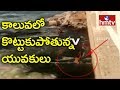 Exclusive Visuals :  2 Drowning youngsters Rescued from Kalwakurthy Reservoir