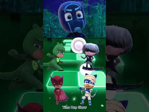 Pj Masks X Gekko 🆚 Owlette 🆚 Gekko 🆚 Owlette | Tiles Hop EDM Rush #shorts #tileshop #pjmasks