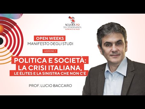 Politica e società: la crisi italiana. La lezione del prof Lucio Baccaro per le Open weeks 2024