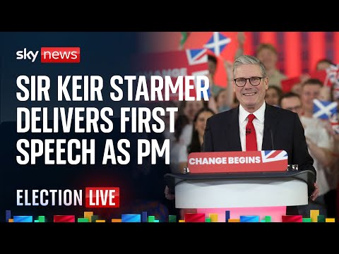 Sir Keir Starmer delivers his first speech as Prime Minister