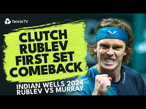 DRAMATIC Rublev vs Murray First Set Finale | Indian Wells 2024