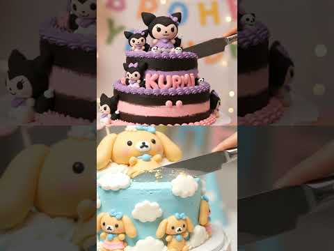 Birthday cake kuromi and cinnamoroll #happybirthday #kuromi #cinnamoroll #sanrio