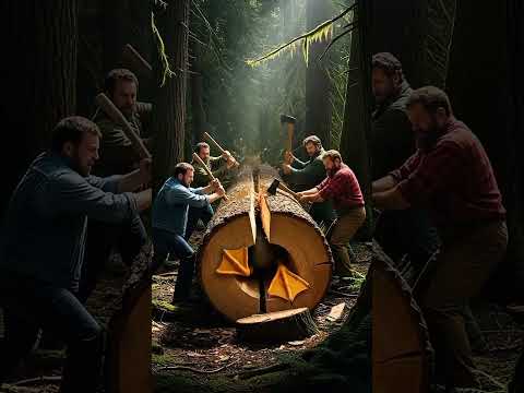 Rescue mission: The orangutan trapped in a wooden trunk was successful #funny #animals #shorts