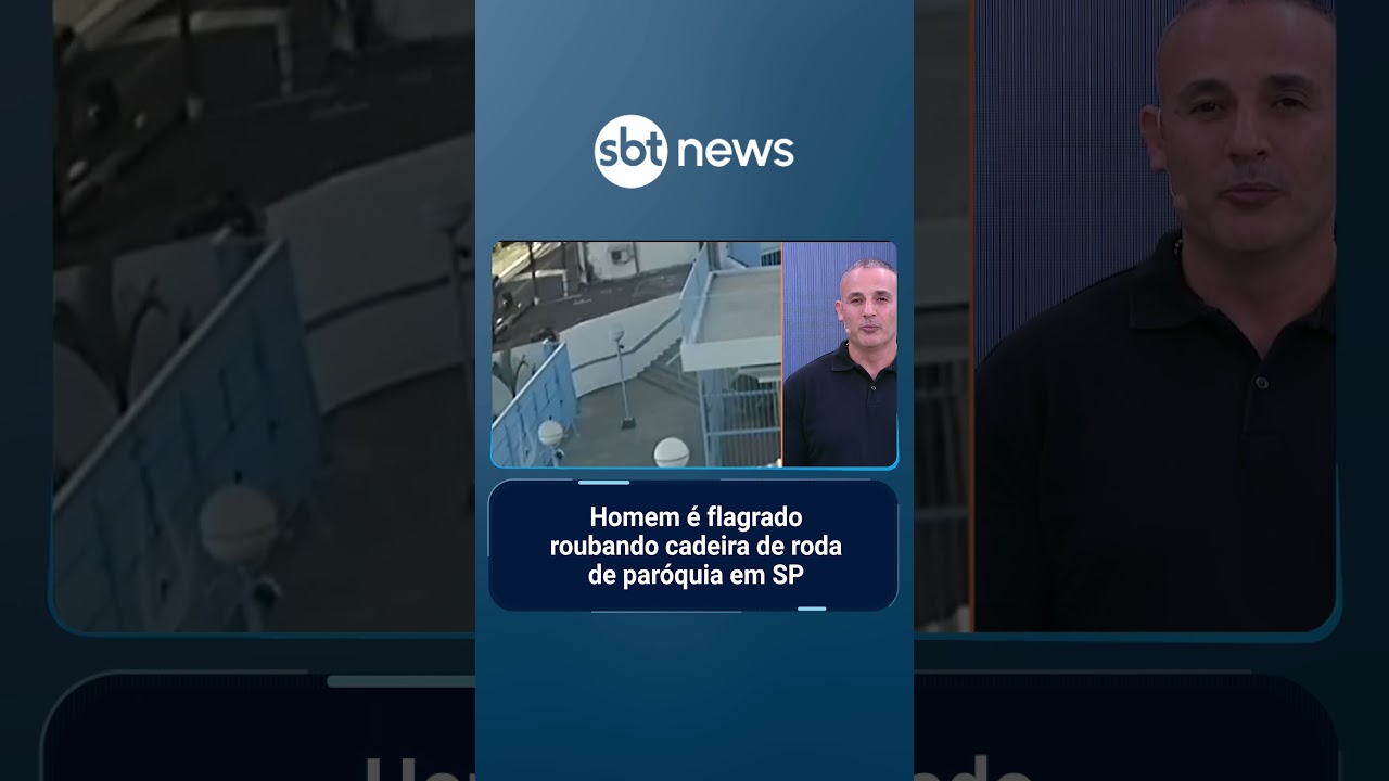 Homem é flagrado roubando cadeira de roda de paróquia em SP