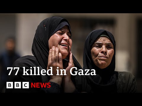 Gaza rescuers say 77 people killed by Israeli air strikes | BBC News