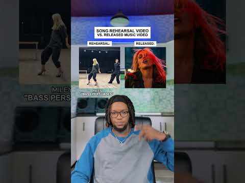 <strong>Song</strong> Rehearsal Vs. Released Music <strong>Video</strong>: Miley Cyrus "Bass Persuades" #shorts #MILEY #BASSPERSUADES