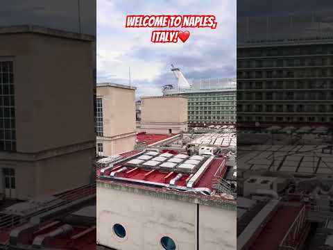View Of Naples, Italy From Carnival Cruise Ship!😲 #travel  #naples #carnivalcruise #italy #shorts