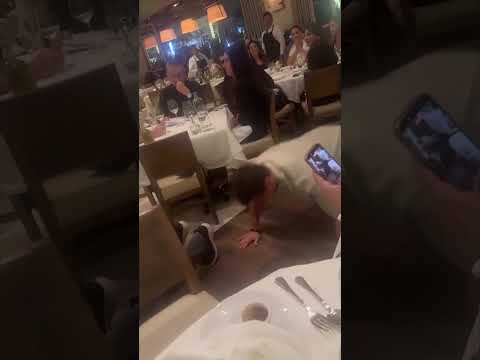Alex Baldwin Does Pushups In Crowded Restaurant
