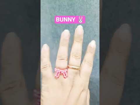 seed beads Bunny Ring 💖 #shorts #beadedring #bunnyring #bunny #youtubeshorts #viralvideo #seedbeads