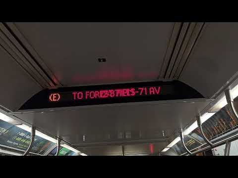MTA: Forest Hills bound "E" train switches to an R train at Queens Plaza