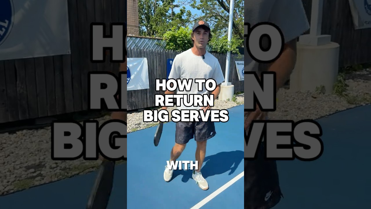 Do this drill to return BIG serves! #pickleballdrills #pickleballtips