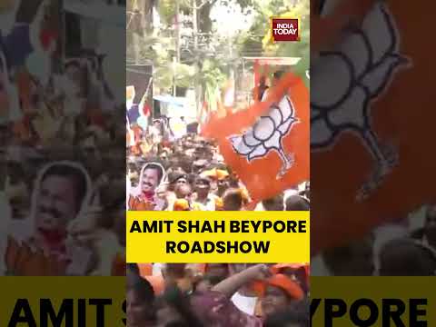 Union Home Minister Amit Shah Holds A Roadshow For BJP Candidate Adv. K P Prakash Babu In Beypore