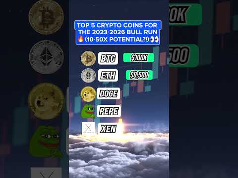 Top 5 Crypto Coins for the 2023-2026 Bull run (10X-50X POTENTIAL?!) #Shorts