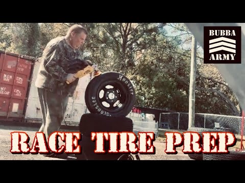 Bubba Cleaning/Buffing/Siping Tyler's Race Car Tires - BTLS Vlog