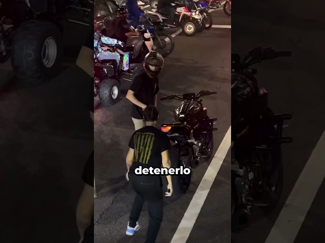 Este motociclista pensó que podía salirse con la suya