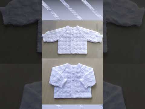 Casaquinho de tricô ponto cesta 0 a 3 meses Reels