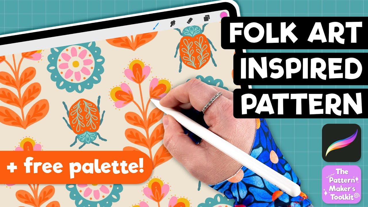 Fun Seamless Pattern Tutorial in Procreate - Rebecca Flaherty