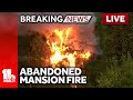 LIVE: SkyTeam 11 is over a fire at an abandoned mansion in west Baltimore - wbaltv.com