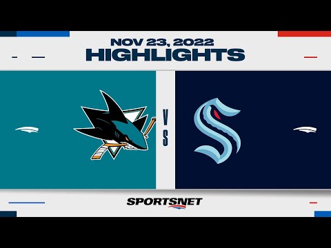 NHL Highlights | Sharks vs. Kraken - November 23, 2022