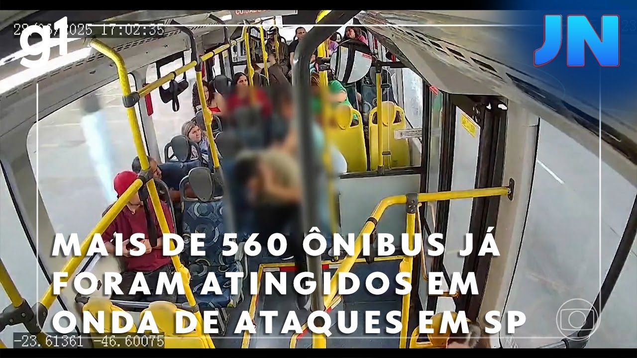 Jornal Nacional Mais de 560 ônibus já foram atingidos em onda de ataques em SP