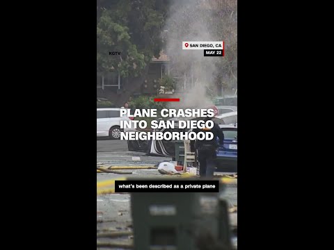 Footage shows wreckage of homes and cars after plane crash in San Diego neighborhood