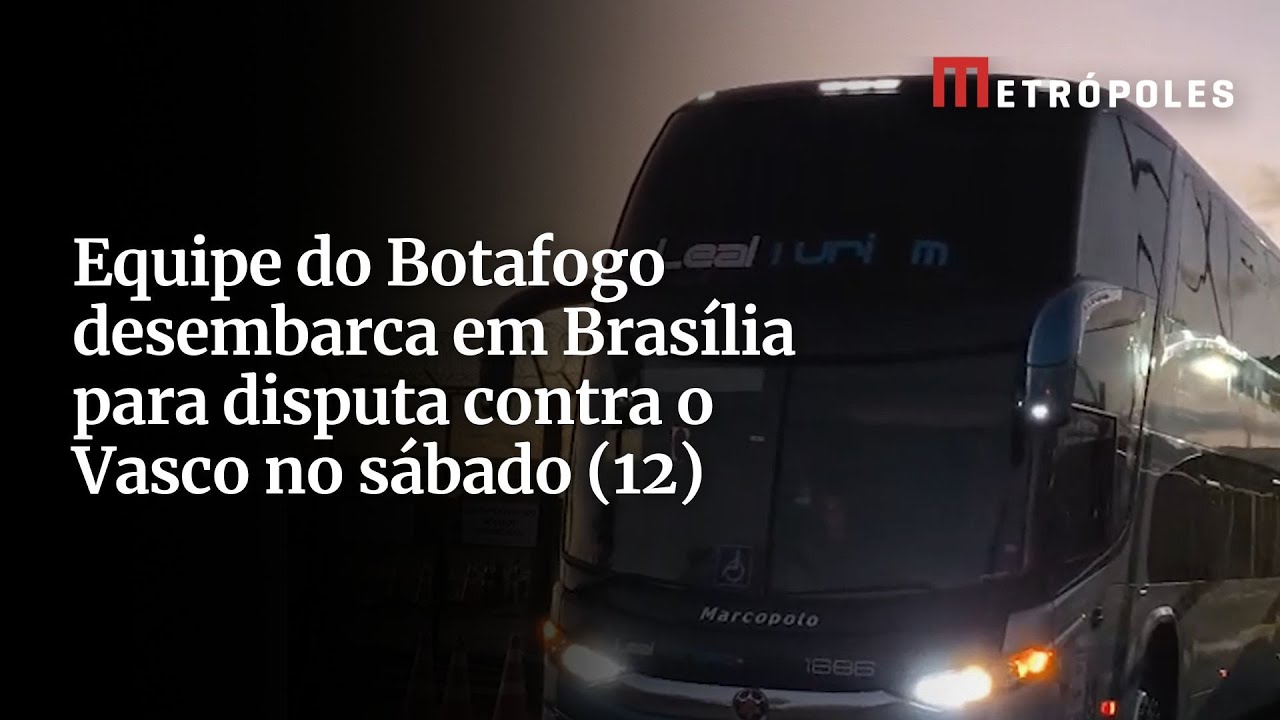 Equipe do Botafogo desembarca em Brasília para disputa contra o Vasco no sábado 12