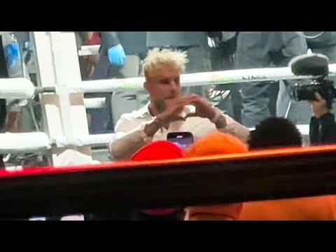 Jake Paul ARRIVES to Gervonta Davis vs Lamont Roach & gives Tank LOVE & SUPPORT