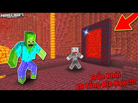 THỬ THÁCH TRỐN KHỎI 18 TẦNG ĐỊA NGỤC TRONG MCPE | Thử Thách SlenderMan