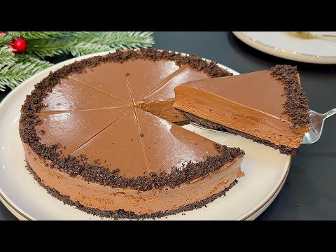 Torta al cioccolato più gustosa del mondo! ricetta facile e veloce! Niente forno, uova e gelatina!