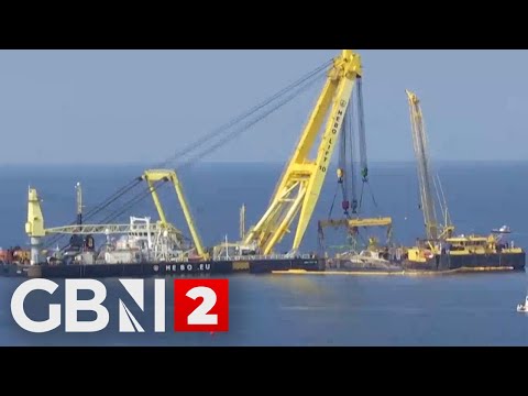 WATCH NOW: The wreckage of British-flagged Bayesian is pulled out of Sicilian waters