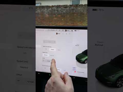 Tesla speed limit and lane keep settings