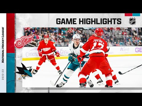 Red Wings @ Sharks 11/17 | NHL Highlights 2022