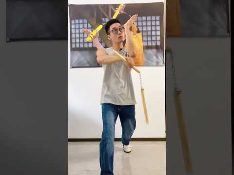 Tutorial skills nunchaku 248#佛山欧霸双节棍 #kungfu#nunchaku
