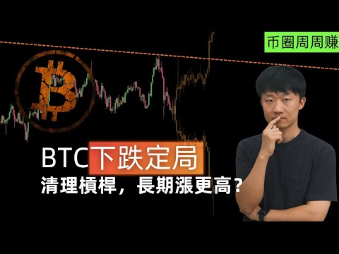 比特幣狂泻，以太币略強。清理掉槓桿，明天漲更高？
