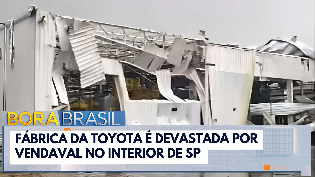 Fábrica de motores da Toyota é devastada por vendaval no interior de SP